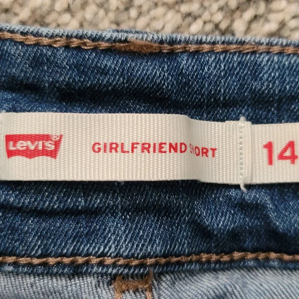Levi's Girls Blue Jean Shorts  Size 14  - Adjustable waist